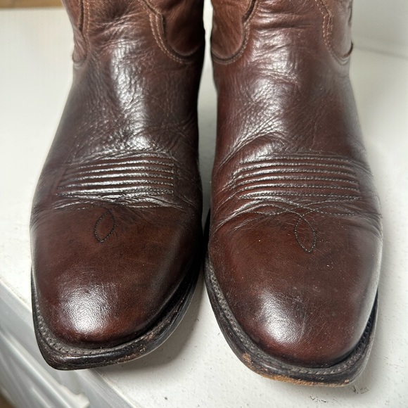 Nocona Boots Women’s 10B Brown Leather Cowboy Boots Classic Western Made in US - Picture 3 of 9